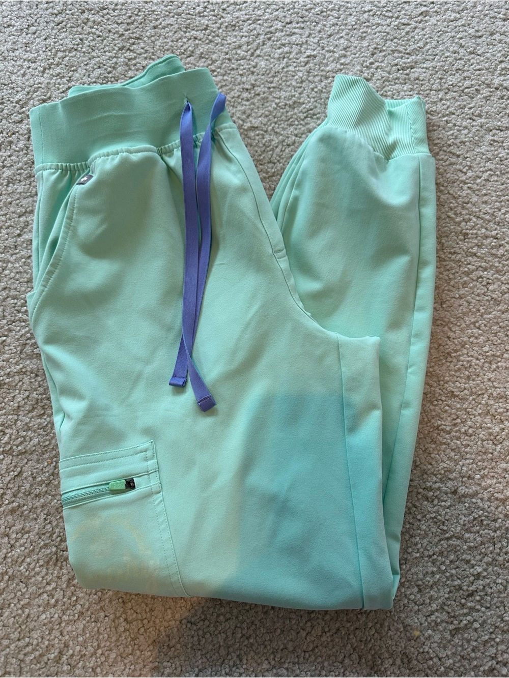 FIGS MARINER Zamora Jogger Scrub Pants with Purple Drawstring- SIZE SMALL